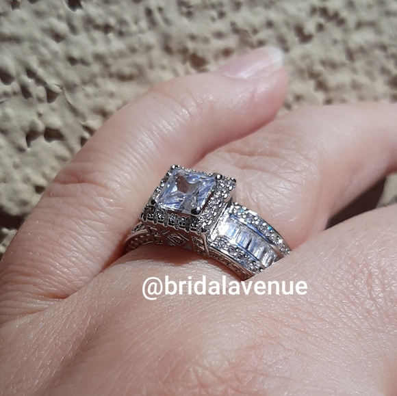 Silver Simulated Diamond Reign in My Heart - Picture 3 of 14